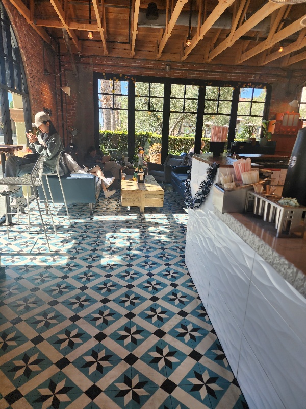 Inside the coffee shop