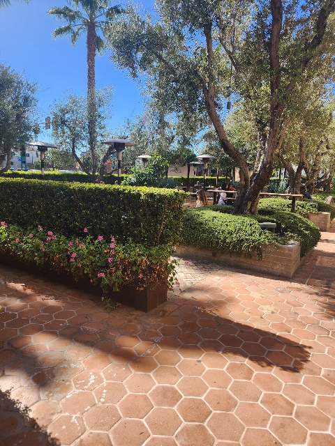 outside of coffee shop. 