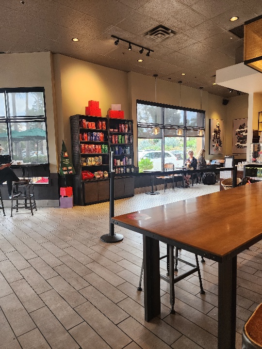 Interior photos of Starbucks in Anaheim