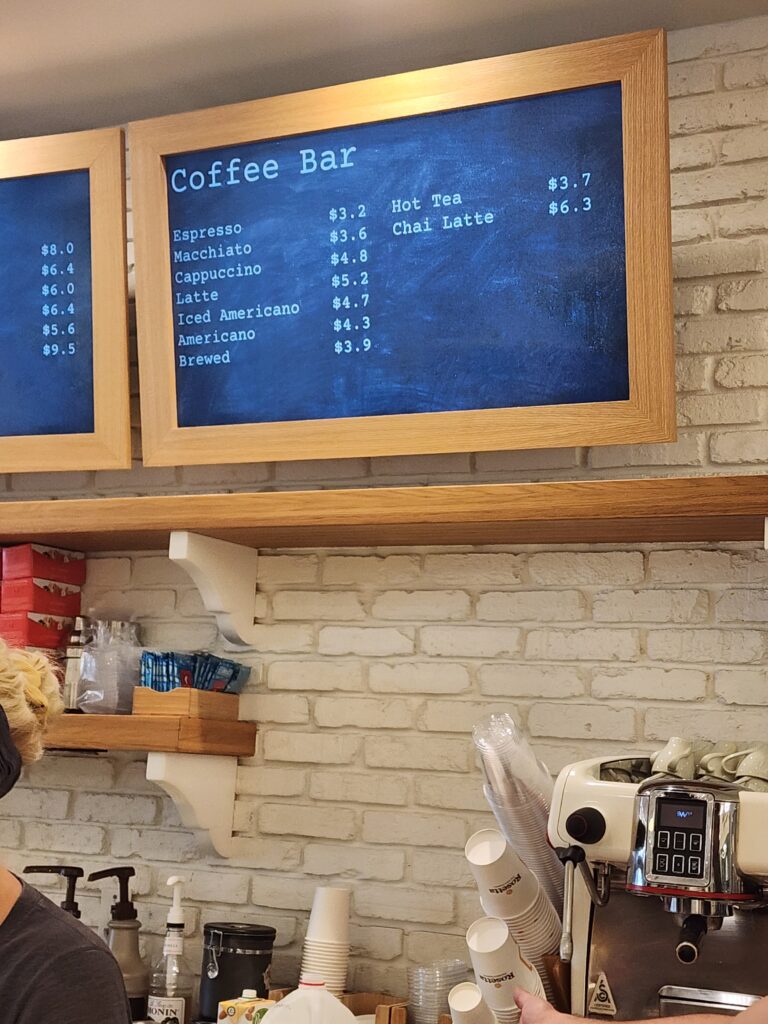 Coffee Menu at Rosetta